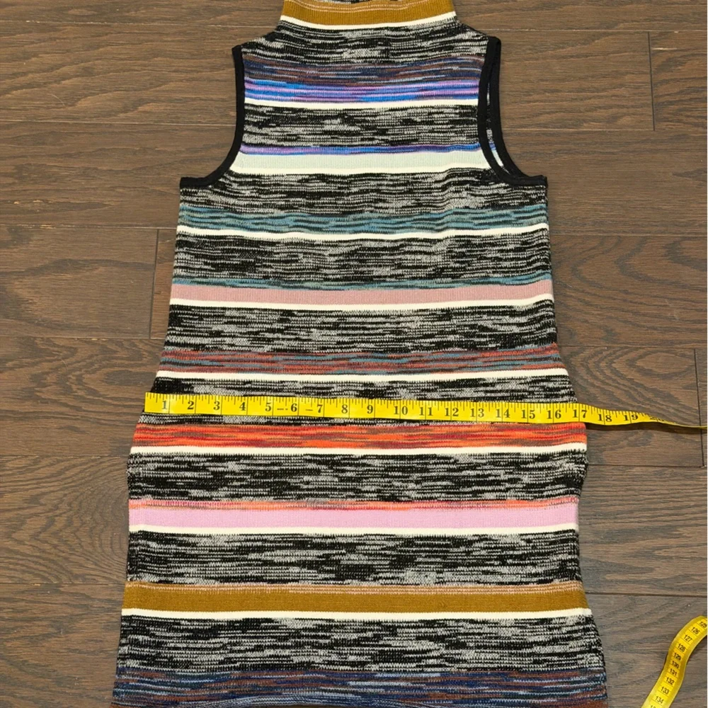 Anthropologie Mauve Space Dyed Sleeveless Mock Neck Knit Tunic Top XS Petite - Picture 7 of 11